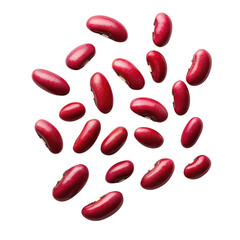 Borlotti Beans Scattered Naturally on a Clean White Backdrop, Showcasing Their Vibrant Markings and Smooth Texture for PNG Design