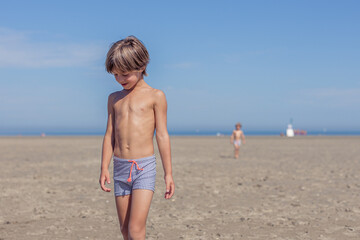 Walking the Sandy Shores, Embracing Summer’s Tranquil Ocean Breeze