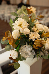 white wedding silk floral bouquet