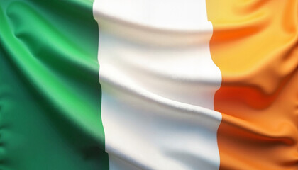 Ireland flag waving in vibrant colors
