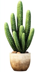 Stunning Succulent Cactus in a Rustic Pot - A Breathtaking Indoor Plant for Home Decor