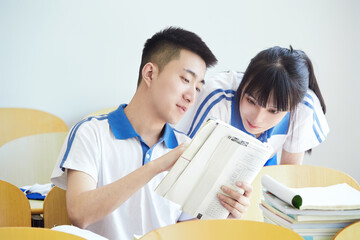 High school students studying hard in the classroom to prepare for the college entrance examination