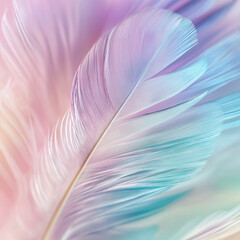 Fototapeta premium Ethereal feather art nature scene abstract photography soft pastel environment close-up view serenity and beauty