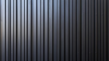 An accent wall idea featuring vertical wooden slats painted in a matte black finish for a sleek, modern touch
