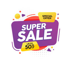 flash sale banner template vector. big super sale template illustration. sale banner template
