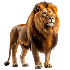 Obraz premium Bold lion drawing artwork isolated on transparent background