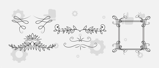 Various styles of flower frames are designed for use in cartoons and illustrations that want to express specific content. comic text elements vector collection