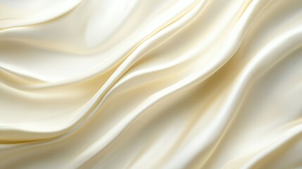 Fototapeta premium Creamy White Silk Draped Luxuriously Soft Fabric