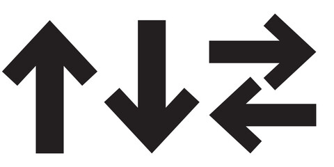 Up and down arrow icon in trendy style. Upward and downward sign symbol