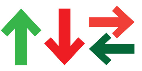 Up and down arrow icon in trendy style. Upward and downward sign symbol