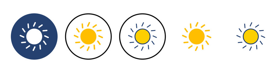 Sun icon vector. Brightness Icon vector
