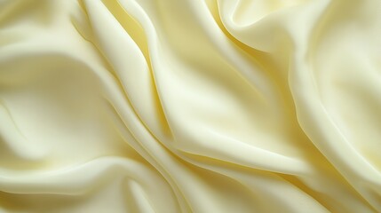Pale Yellow Fabric Draped in Soft Folds