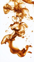 Golden Liquid Abstract Art: A Captivating Visual Symphony of Brown and Gold