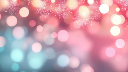 Fireworks abstract background concept. A vibrant, colorful background with soft bokeh lights for creative projects.