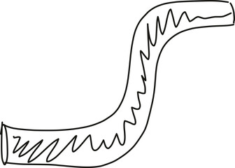 hand drawn pipe vector silhouette. line art sketch