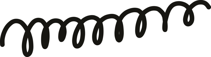 hand drawn spring vector silhouette. line art sketch