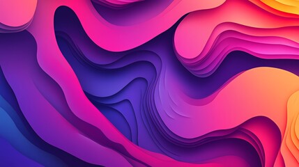 Obraz premium Abstract Colorful Waves Papercut Design