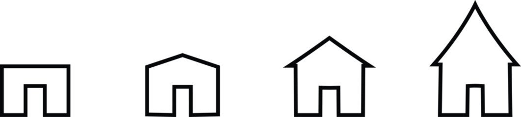 celling roof icon set, Home efficiency protection icons, House Measurement buttons, Graphic Design elements, clipart avatar logotype symbols, used for home protection from environment, air, rain.