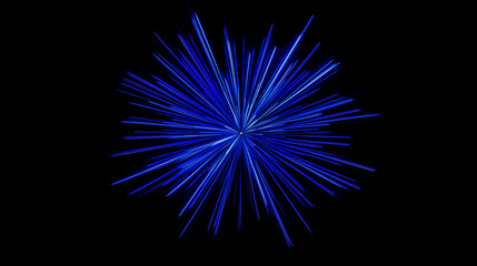 Fototapeta premium Energy shock wave: a blue shockwave that spreads from the center point, illuminating the entire black background