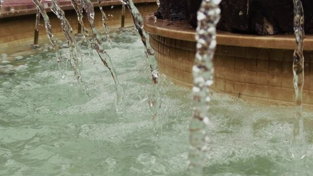 The Water Pool Fountain Splash and Drops