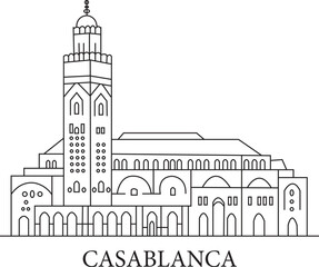 Casablanca City Line Draw Simple Minimalist