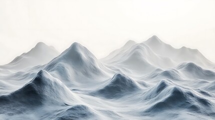 Fototapeta premium Abstract Snowy Mountain Landscape