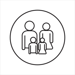 Famiy icon outline vector