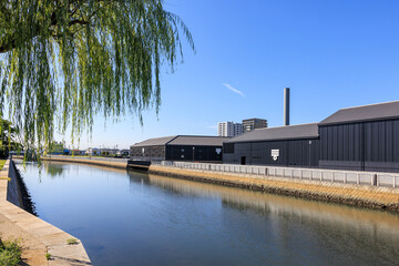 秋の半田運河　蔵のまち　愛知県半田市