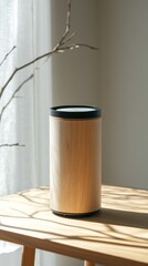 Modern Wooden Cylinder Lamp Design: A Minimalist Accent Piece for Your Home Decor