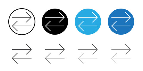 2 side arrows icon simple vector symbol