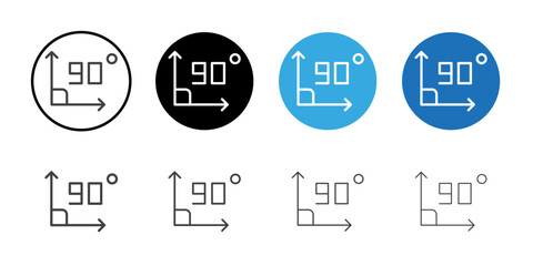 90 Degrees Angle icon simple vector symbol