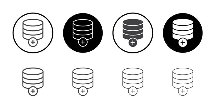 Add database icon simple vector symbol