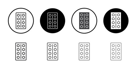 Blister pills icon simple vector symbol