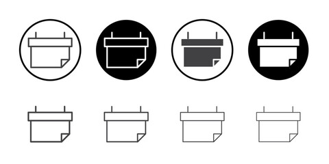 Calendar icon simple vector symbol
