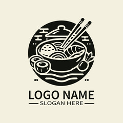 Chinese Cuisine Logo Design, Asian Food Logo, Oriental Food, Delicious Food, Restaurant Logo