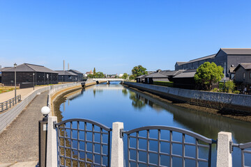 秋の半田運河　蔵のまち　愛知県半田市