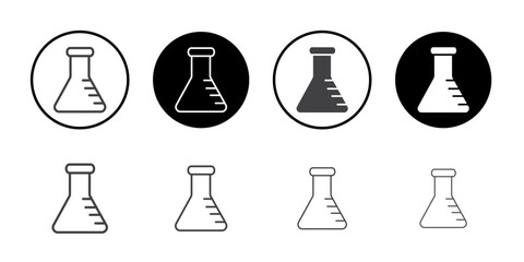 Laboratory flask icon simple vector symbol