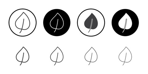 Leaf icon simple vector symbol