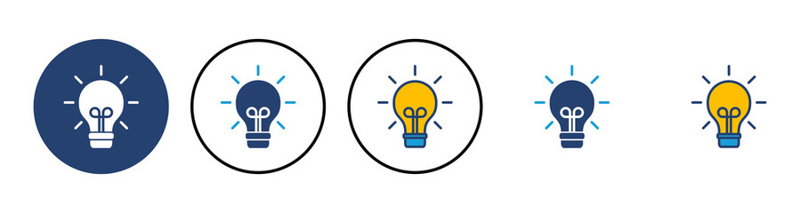 Lamp icon vector. Light bulb icon vector. idea symbol.