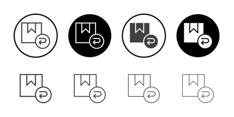 Returns box icon simple vector symbol