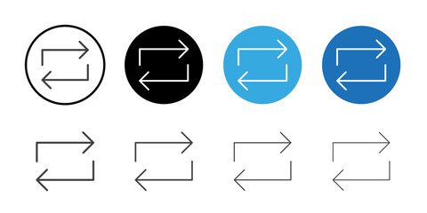 Reverse button icon simple vector symbol