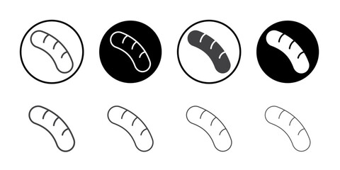 Sausage icon simple vector symbol