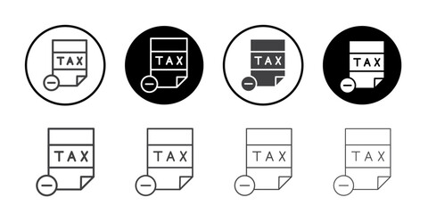 Tax Deduction icon simple vector symbol