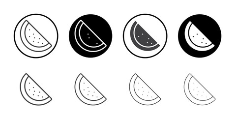 Watermelon slice icon simple vector symbol