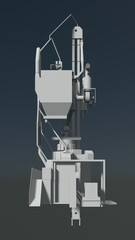 3D illustration of industrial project