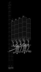 3D illustration of industrial project