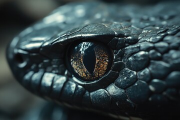 Fototapeta premium Black snake eye