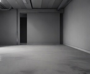 Obraz premium A minimalist representation of an empty gray space, representation, void