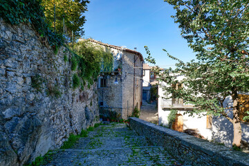 A street among the picturesque of Morcone, a town in the province of Benevento, Italy.	