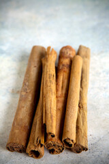 Organic Dried Cinnamon Bark Sticks Still Life